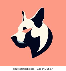 Vector abstract dog design illustration art isolated on background