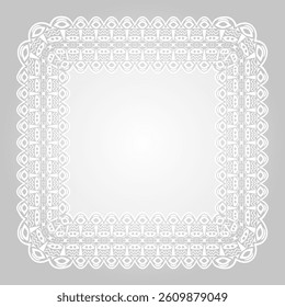 Vector abstract doily lace design illustration