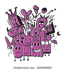 vector abstract doodle art doodles