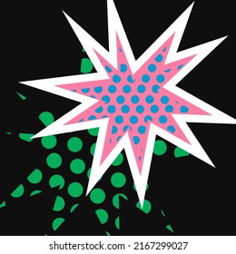 Vector abstract doodle illustration with bright color shape of splash. Use it for design of invitation, greeting card, posters, banners, presentation