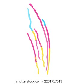 Vector Abstract Doodle Pattern Isolated on White Background