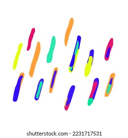 Vector Abstract Doodle Pattern Isolated on White Background