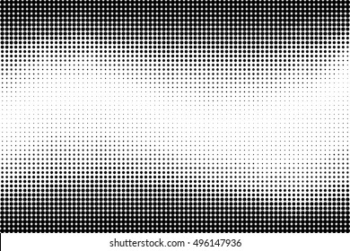 Vector abstract dots background. Blurred fond. Texture. Modern fond. Pointillism backdrop. Black circles on white background.