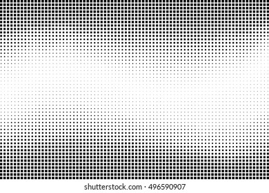 Vector abstract dots background. Blurred fond. Texture. Modern fond. Pointillism backdrop. Black squares on white background.