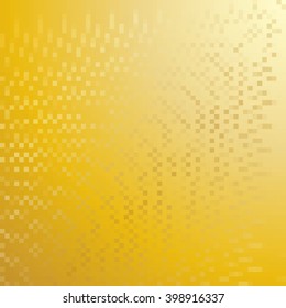 Vector abstract vector dots background. Background in yellow tones with small squares. 
Gold background
