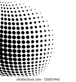 Vector abstract dotted background. Black and white halftone effect vector illustration.