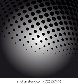 Vector abstract dotted background. Black and white halftone effect vector illustration.