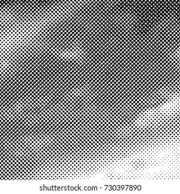 Vector abstract dotted background. Black and white halftone effect vector illustration.