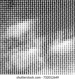 Vector abstract dotted background. Black and white halftone effect vector illustration.