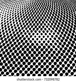 Vector abstract dotted background. Black and white halftone effect vector illustration.