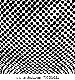 Vector abstract dotted background. Black and white halftone effect vector illustration.
