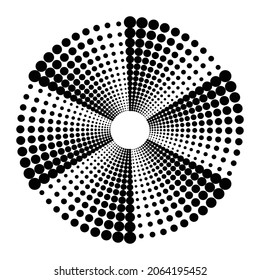 Vector abstract dotted background. Logo design in black and white.