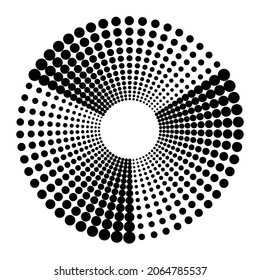 Vector abstract dotted background. Logo design in black and white.