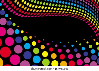 vector abstract dotted colorful rainbow background