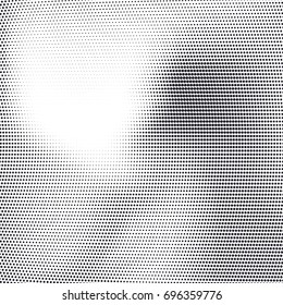 Vector abstract dotted halftone template background. Pop art dotted gradient design element. Grunge halftone textured pattern with dots.