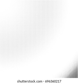 Vector abstract dotted halftone template background. Pop art dotted gradient design element. Grunge halftone textured pattern with dots.