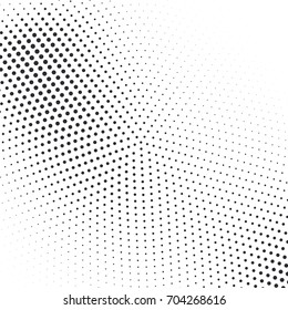 Fundo de modelo de meio-tom pontilhado abstrato vetorial. Pop art pontilhada elemento de design de gradiente. Padrão texturizado de meio-tom grunge com pontos.