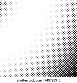 Vector abstract dotted halftone template background. Pop art dotted gradient design element. Grunge halftone textured pattern with dots.