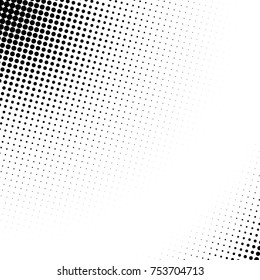 Vector abstract dotted halftone template background. Pop art dotted gradient design element. Grunge halftone textured pattern with dots.