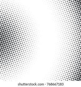 Vector abstract dotted halftone template background. Pop art dotted gradient design element. Grunge halftone textured pattern with dots.