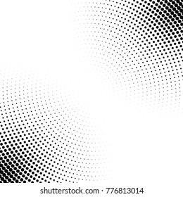 Vector abstract dotted halftone template background. Pop art dotted gradient design element. Grunge halftone textured pattern with dots.