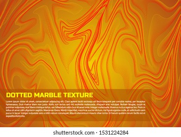 Vector abstract dotted marble colorful texture background in gold and red color