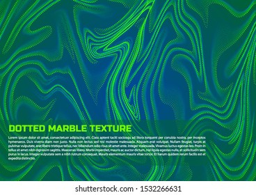 Vector abstract dotted marble colorful texture background in green and blue color