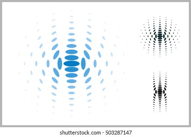 Vector abstract dotted symbol with future style,