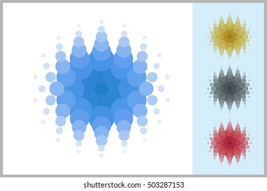 Vector abstract dotted symbol with future style,