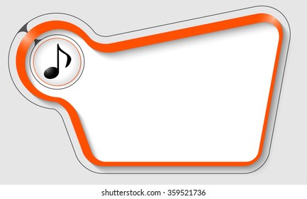 Vector abstract double box for your text and music symbol