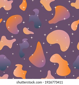 Vector Abstract Dynamic Colorful Shapes with Sparkles seamless pattern background. Perfect for fabric, wallpaper and scrapbooking projects.