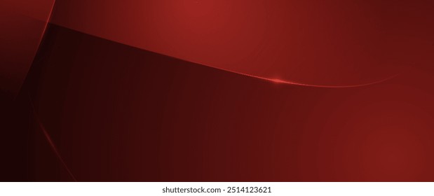 Vector abstract dynamic geometric shape, wave flow line, light effect, and texture on red gradient color for wallpaper, template banner. Illustration modern graphic design for futuristic background