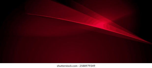 Vector abstract dynamic geometric shape, wave flow line, light effect, and texture on red gradient color for wallpaper, template banner. Illustration modern graphic design for futuristic background