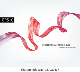 Vector abstract dynamic ribbon wave background