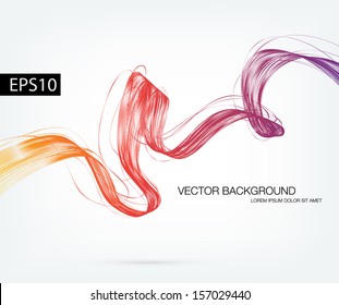 Vector abstract dynamic ribbon wave background