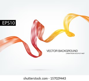 Vector abstract dynamic ribbon wave background
