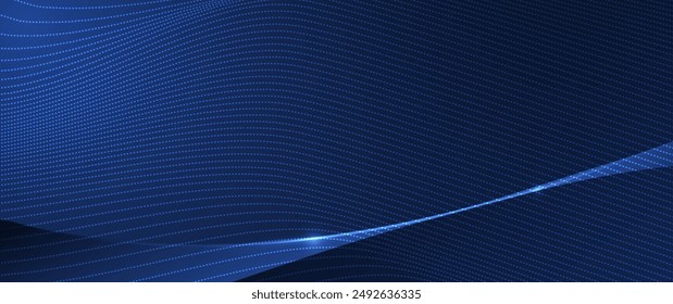 Vector abstract dynamic, wave particle and dot. Illustration technology background with dynamic mesh, flow particles design for banner, wallpaper. Futuristic, digital datum network and science concept