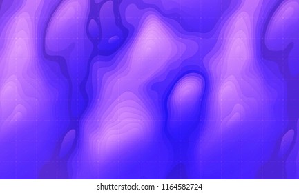 Vector abstract earth relief map. Generated conceptual elevation map. Isolines of landscape surface elevation. Geographic map conceptual design. Elegant background for presentations
