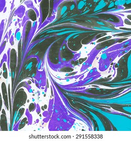 Vector abstract ebru bright color background
