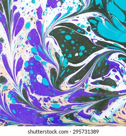 Vector abstract ebru bright color background