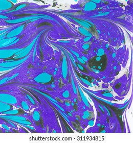 Vector abstract ebru bright color background