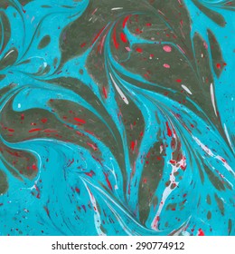 Vector abstract ebru green color background