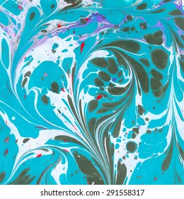 Vector abstract ebru green color background