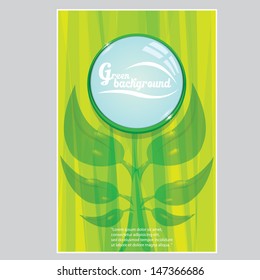 vector abstract eco green background template
