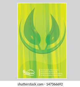 vector abstract eco green background template
