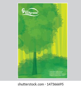 vector abstract eco green background template