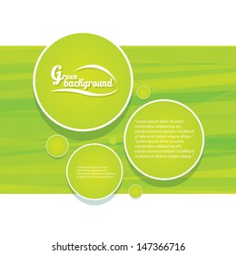 vector abstract eco green background template
