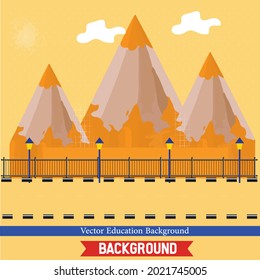 vector abstract Education background in orange color 
