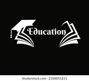 vector abstract education logo design, book. graduation idea creativity logo design 