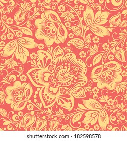 Vector Abstract Elegance Seamless pattern with floral background
